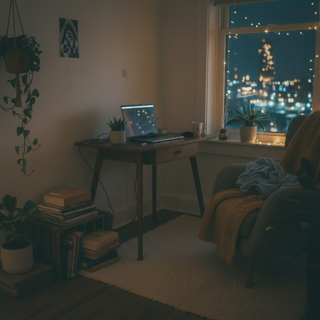 The same room before the setup was generated