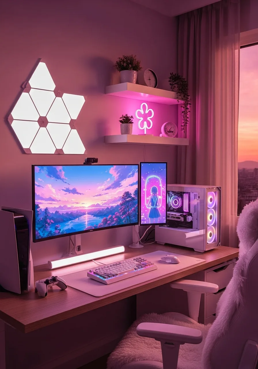 Gaming desk setups