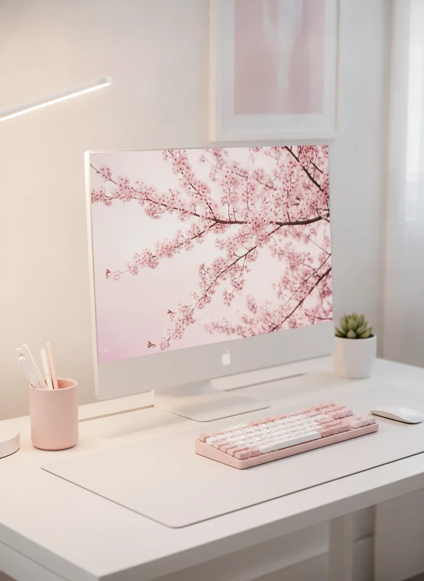 White desk setups